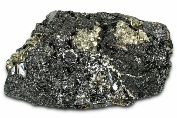 Pyrite Crystals on Shimmering Sphalerite - Peru #347647